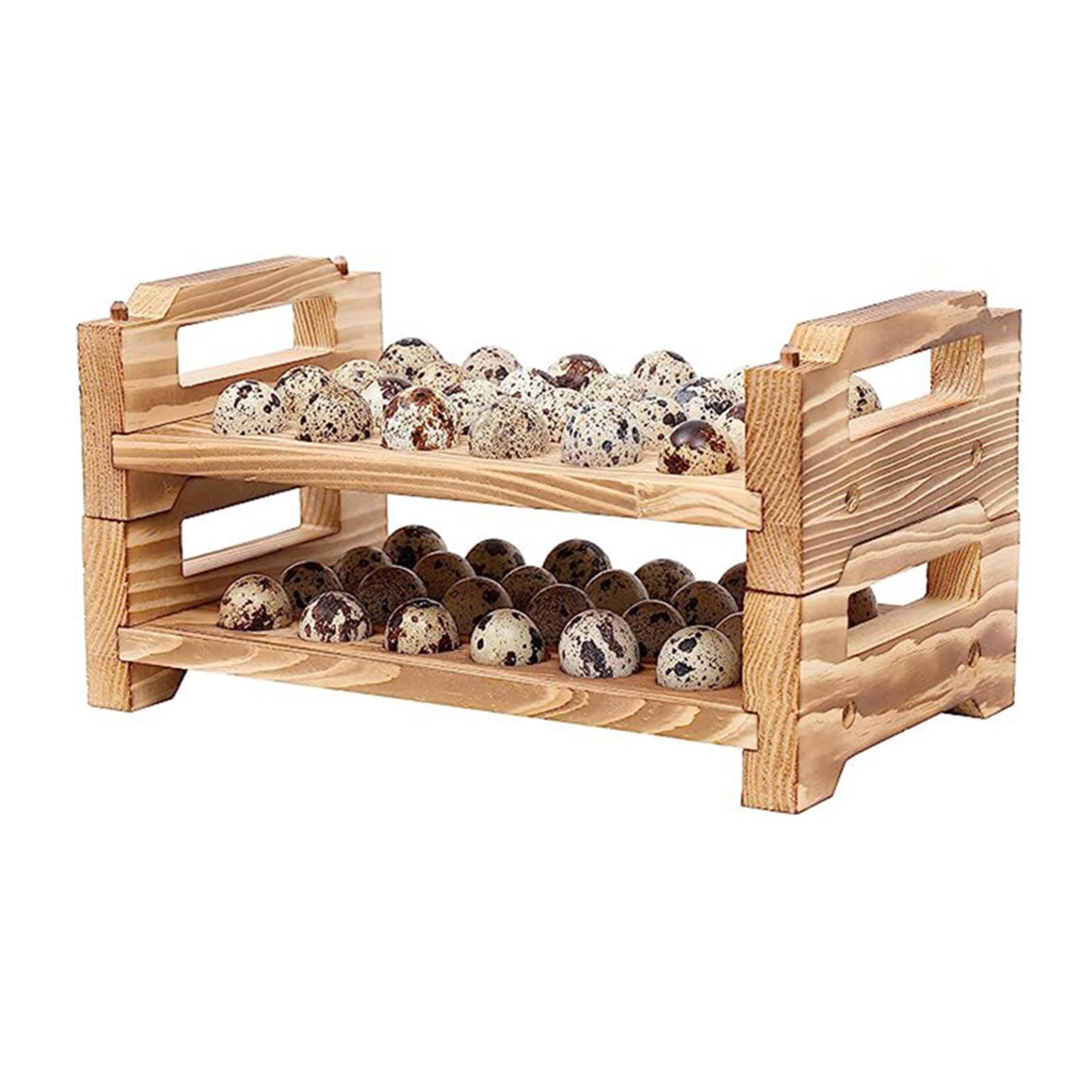 Stackable Wood Egg Holder Rack - Egg Storage Holder recension och pris
