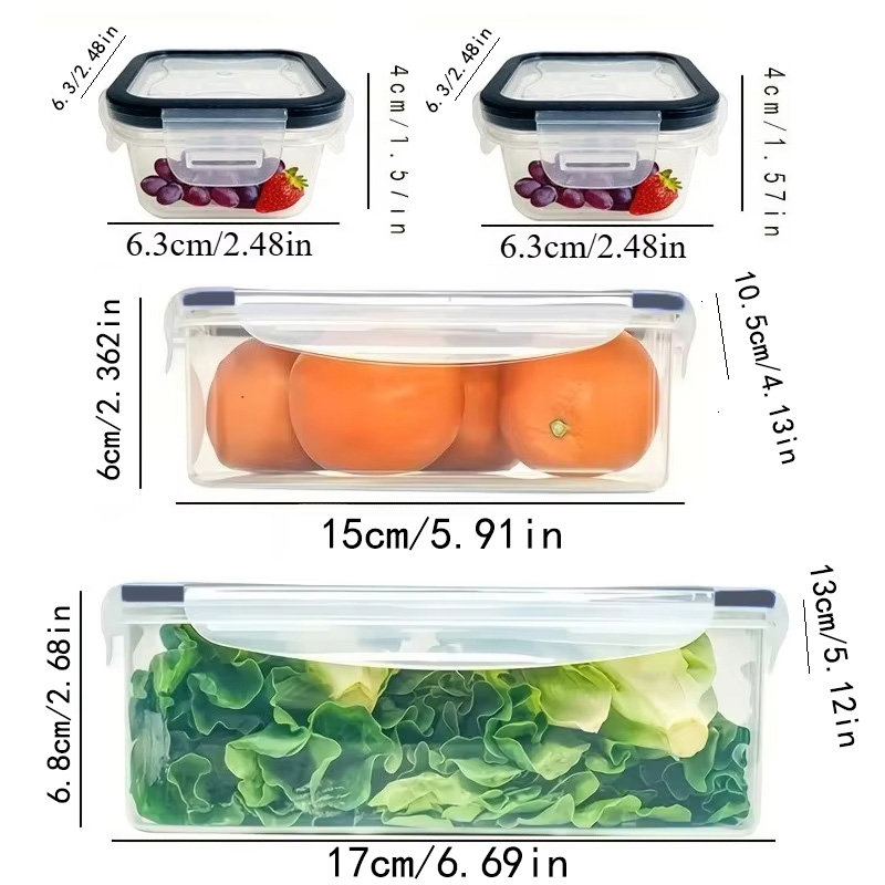 8Pcs Set Includes 4 Containers - Food Storage Cabinet recension och pris