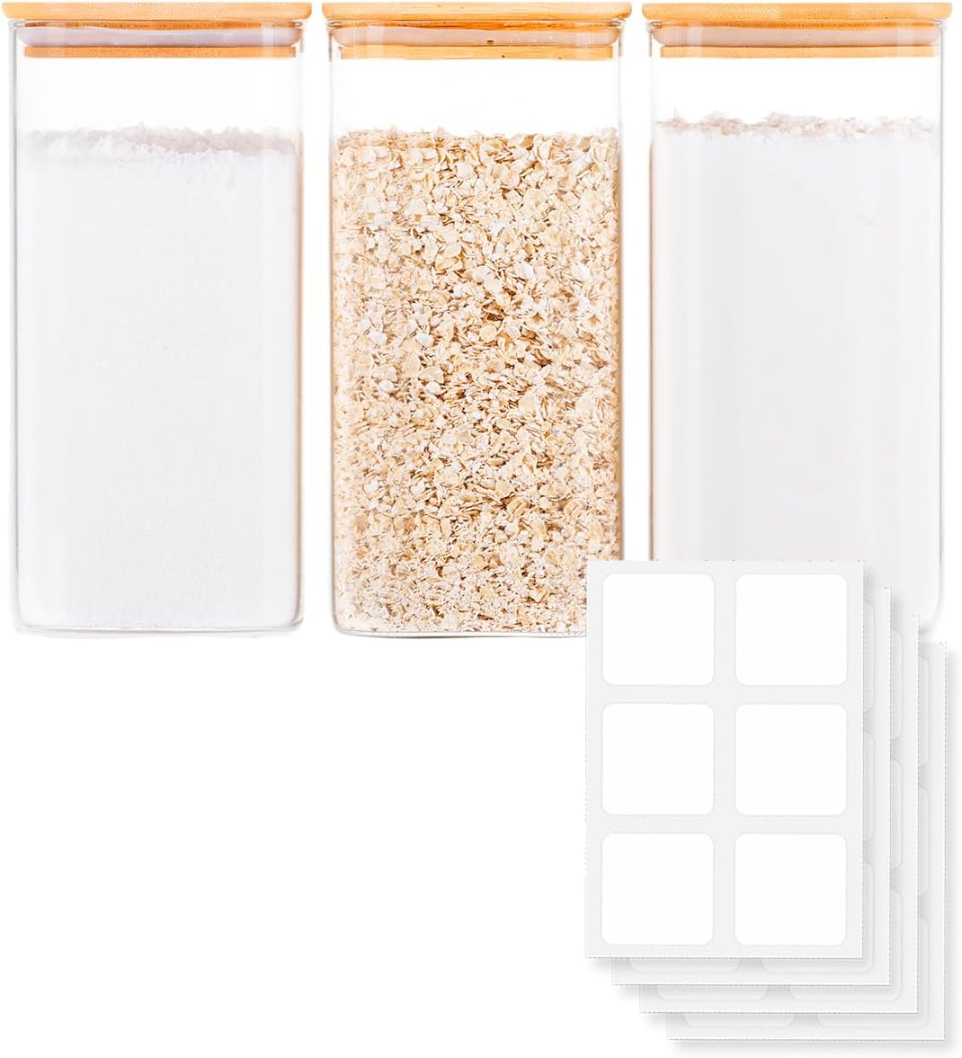 Glass Food Storage Jars with A - Food Storage For Pantry recension och pris