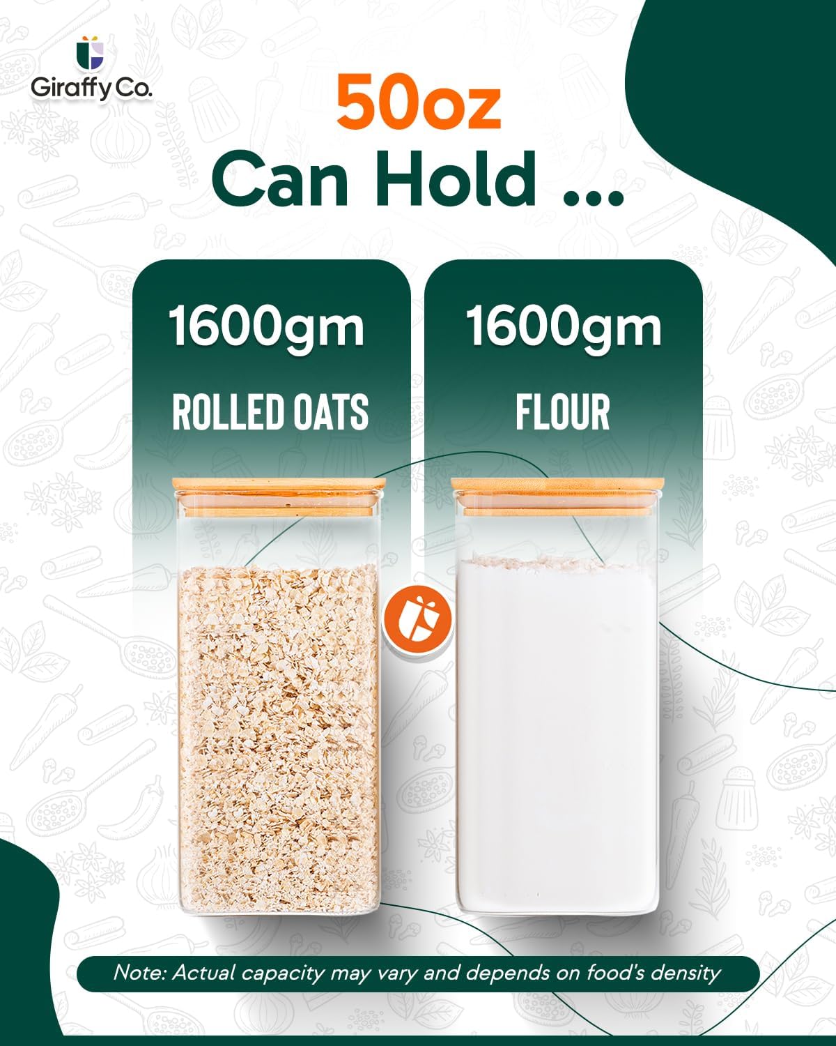 Glass Food Storage Jars with A - Food Storage For Pantry recension och pris
