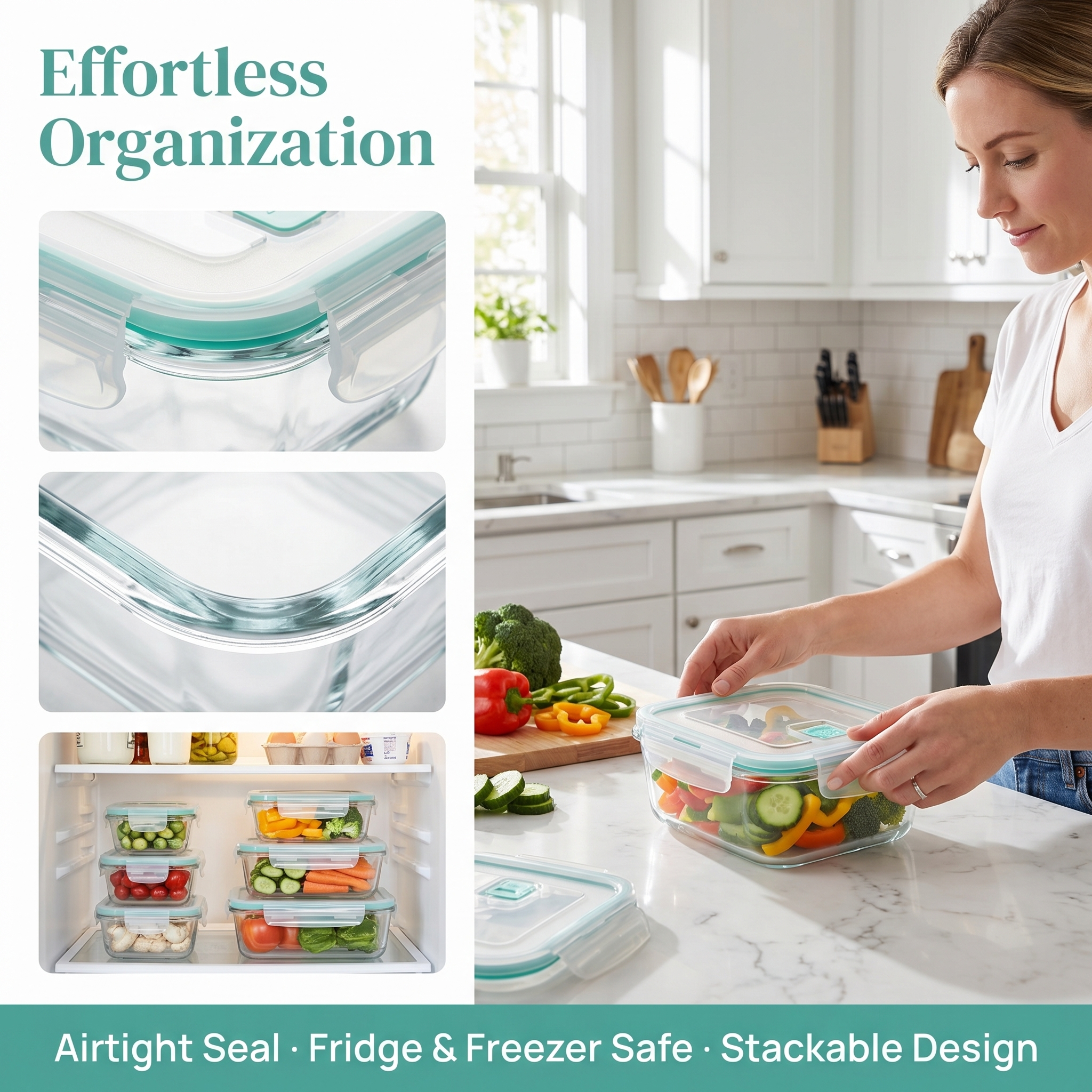 A set of 8 food storage contai - Food Storage And Preservation recension och pris