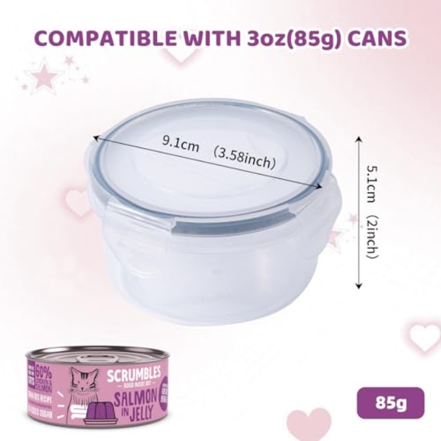 4Pack Cat Can Covers for 3 oz  - Food Storage With Lock recension och pris