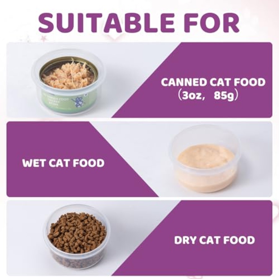 4Pack Cat Can Covers for 3 oz  - Food Storage With Lock recension och pris