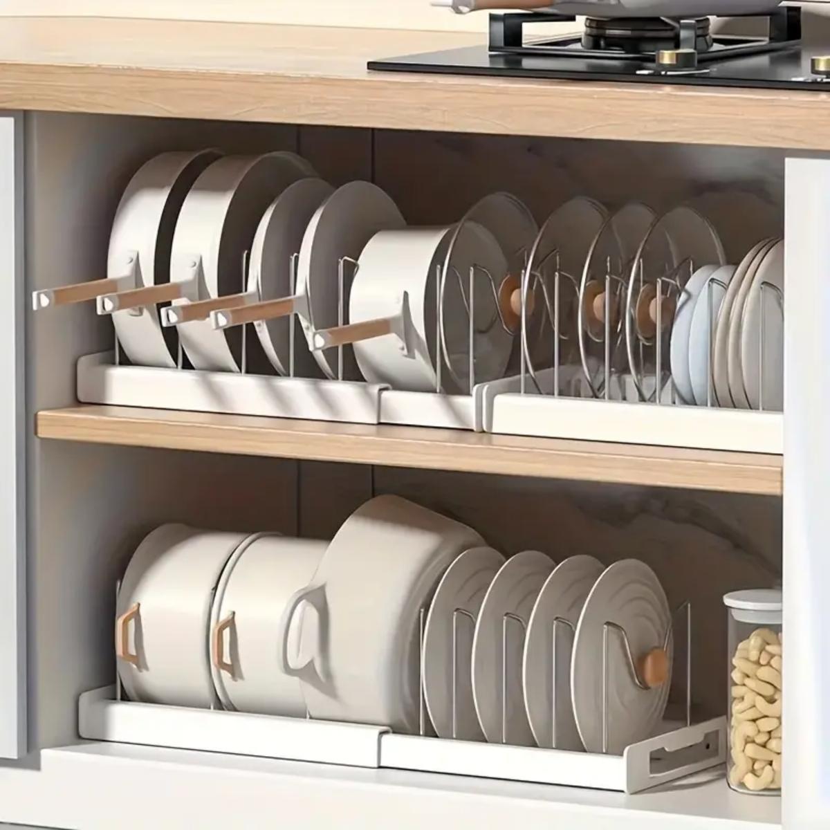 Expandable Kitchen Pot Pan Org - Food Storage With Dividers recension och pris