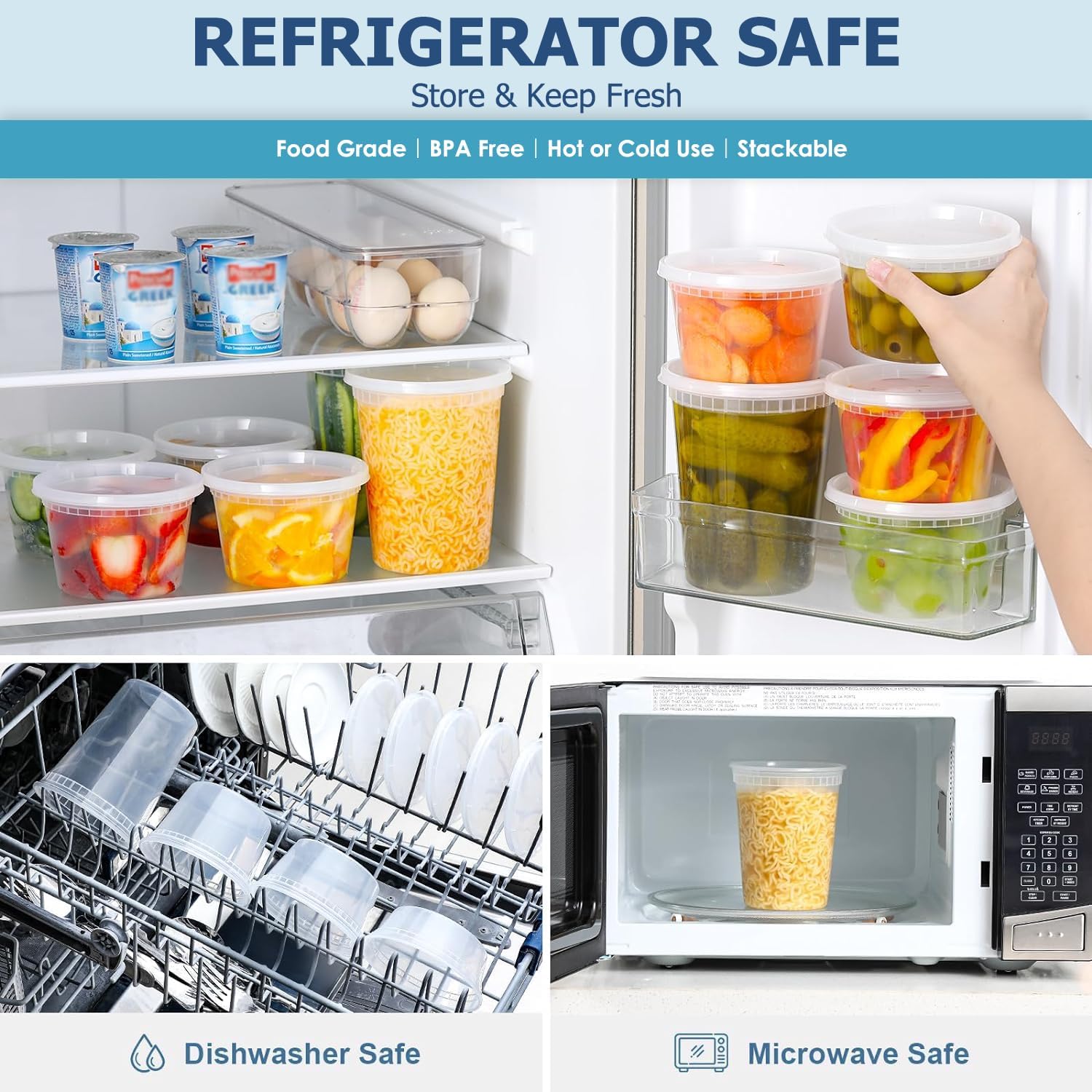 24pcs Deli Food Storage Contai - Food Storage Jars Plastic recension och pris