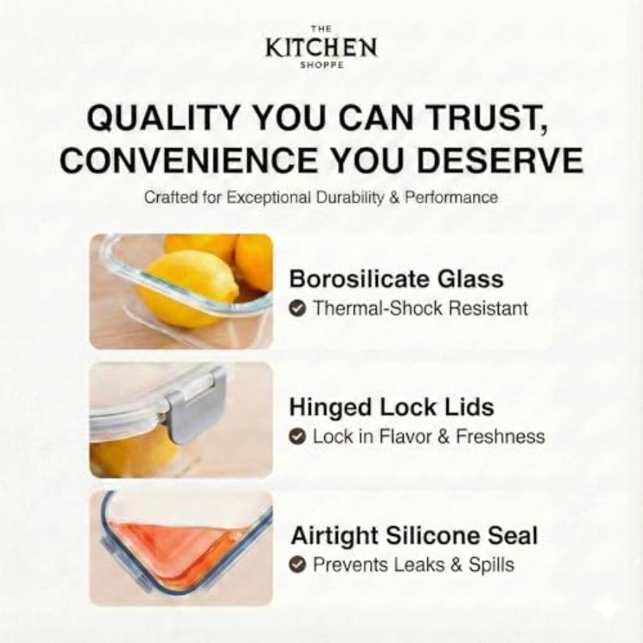 KITCHEN SHOPPE 24pc Borosilica - Food Storage Plastic Containers With Lids recension och pris