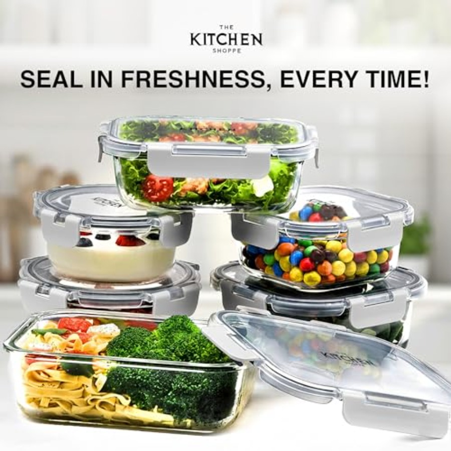 KITCHEN SHOPPE 24pc Borosilica - Food Storage Plastic Containers With Lids recension och pris