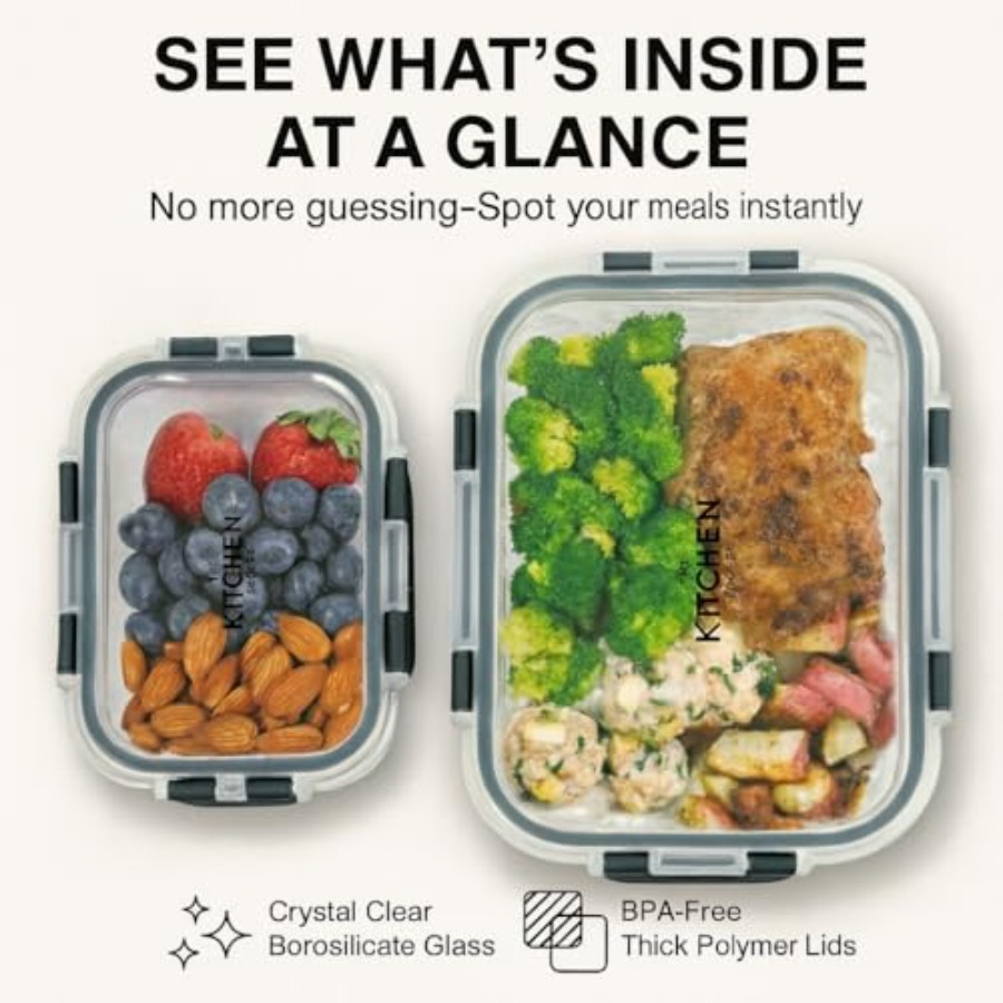 KITCHEN SHOPPE 24pc Borosilica - Food Storage Plastic Containers With Lids recension och pris