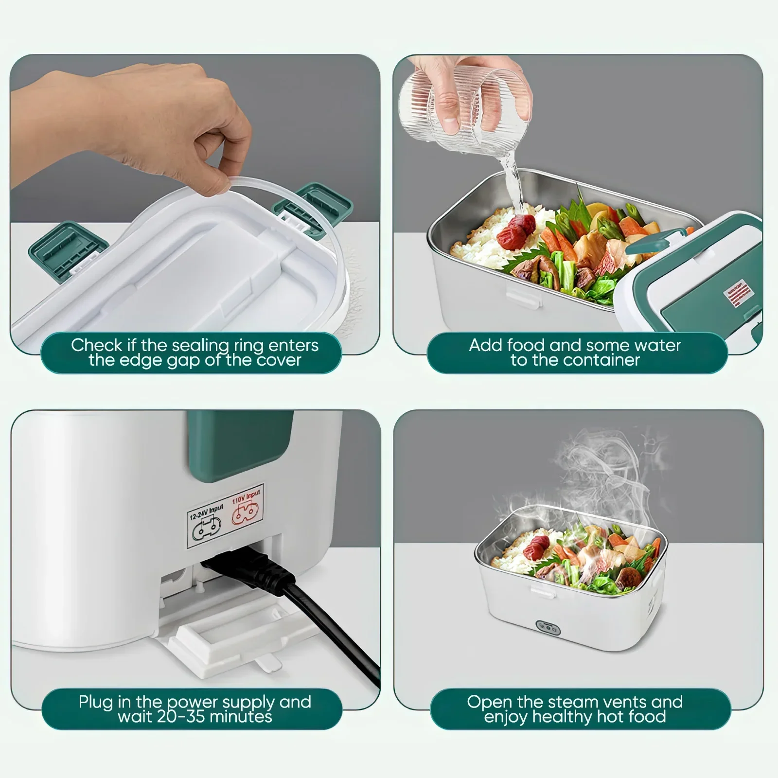 Electric Lunch Box Food Warmer - Food Storage Warmer recension och pris