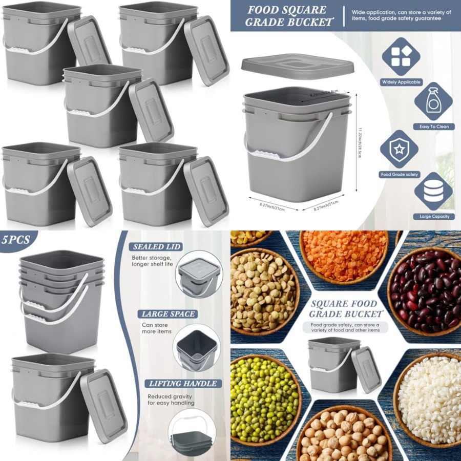 Pcs. Gallon Square Food Grade  - Food Storage For Long Term recension och pris