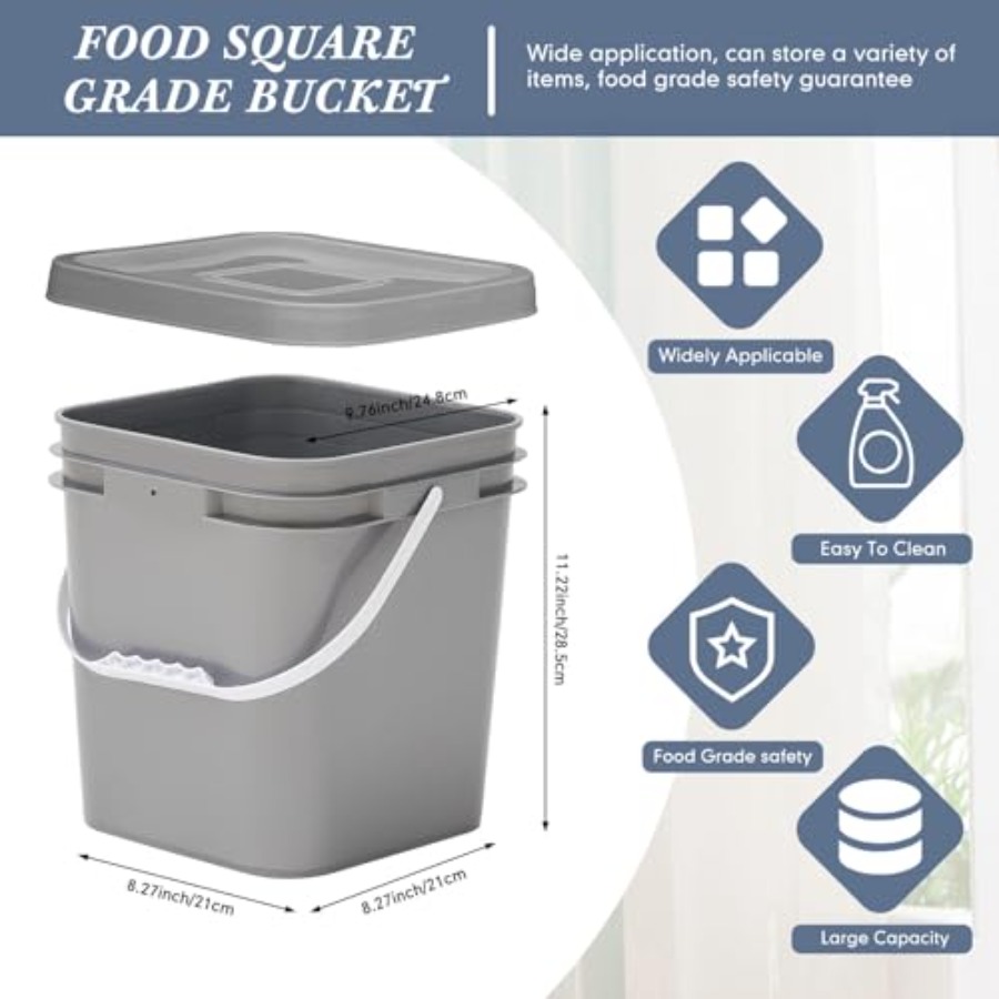 Pcs. Gallon Square Food Grade  - Food Storage For Long Term recension och pris