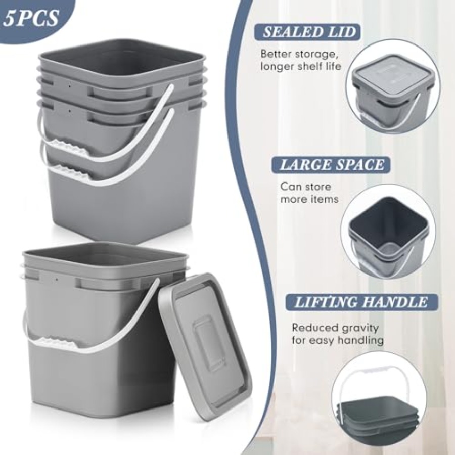 Pcs. Gallon Square Food Grade  - Food Storage For Long Term recension och pris