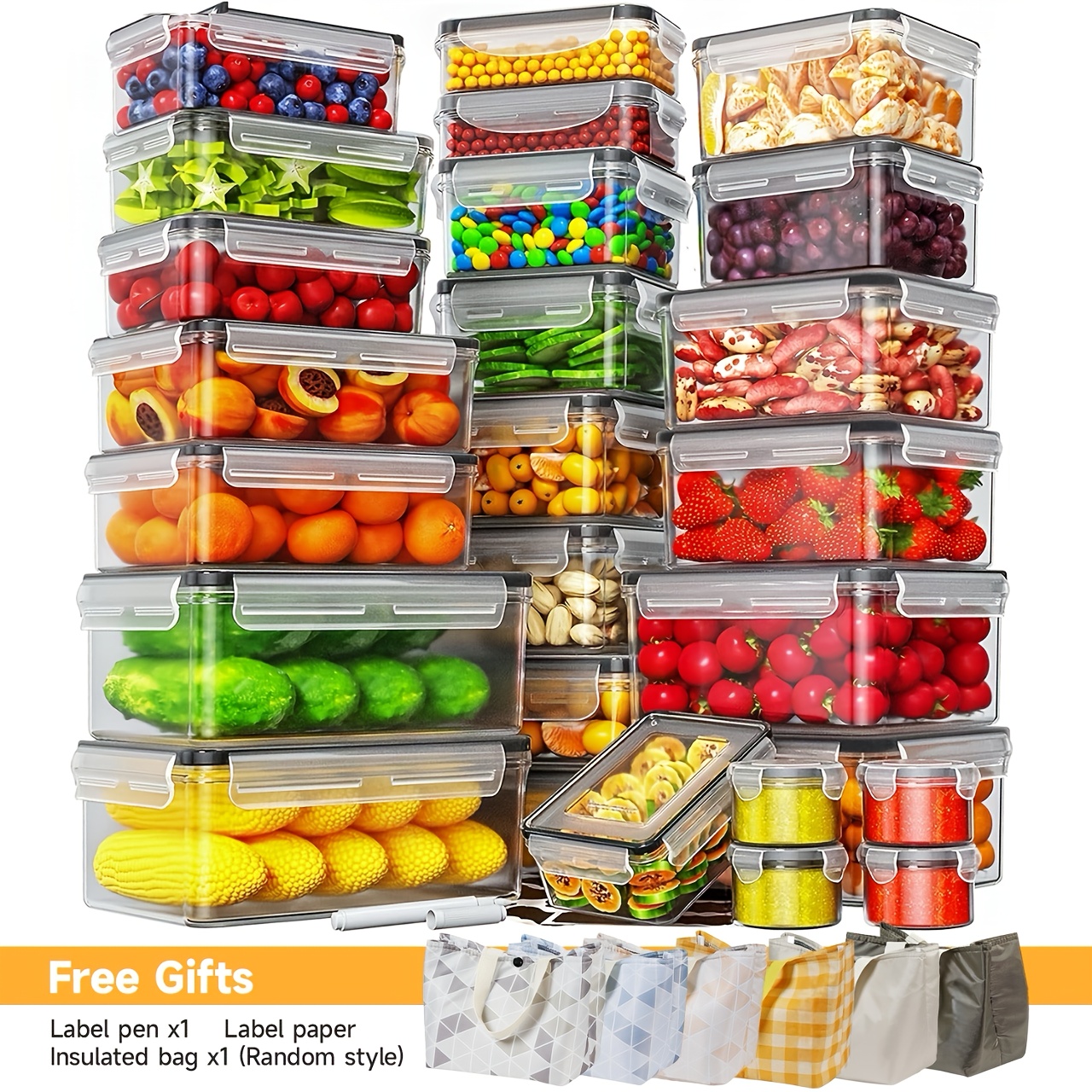 48pcs/set Food Storage Contain - Food Storage Unit recension och pris