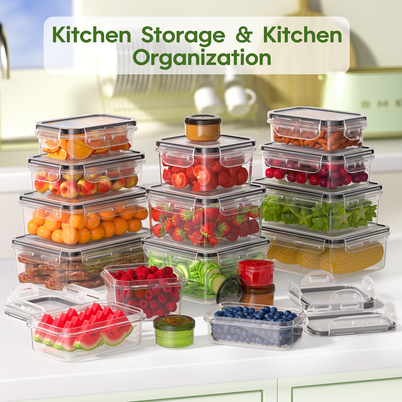 48pcs/set Food Storage Contain - Food Storage Unit recension och pris
