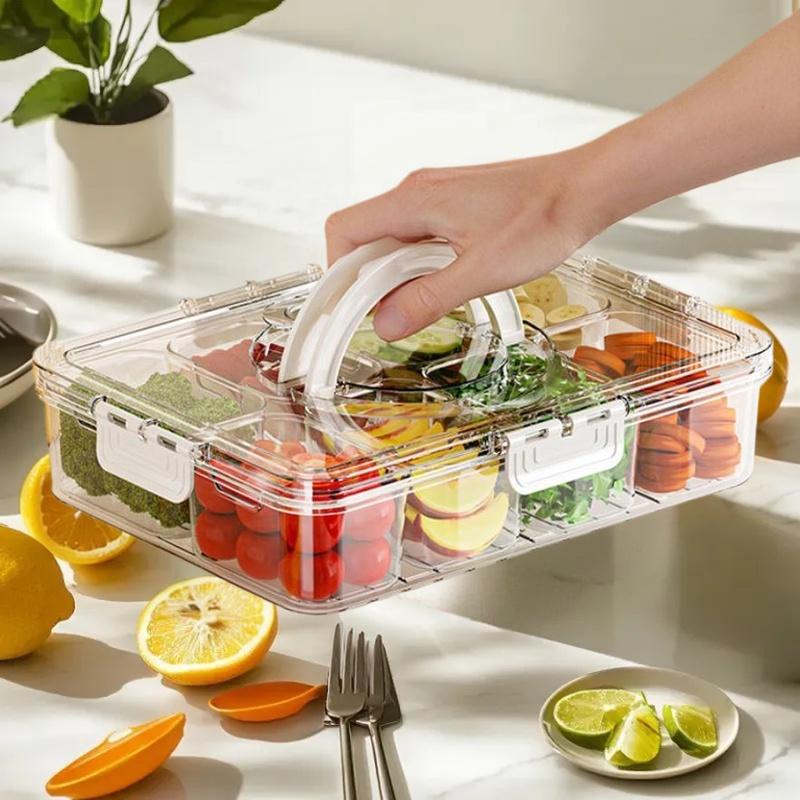 Divided Plate With Lid Food St - Food Storage With Dividers recension och pris