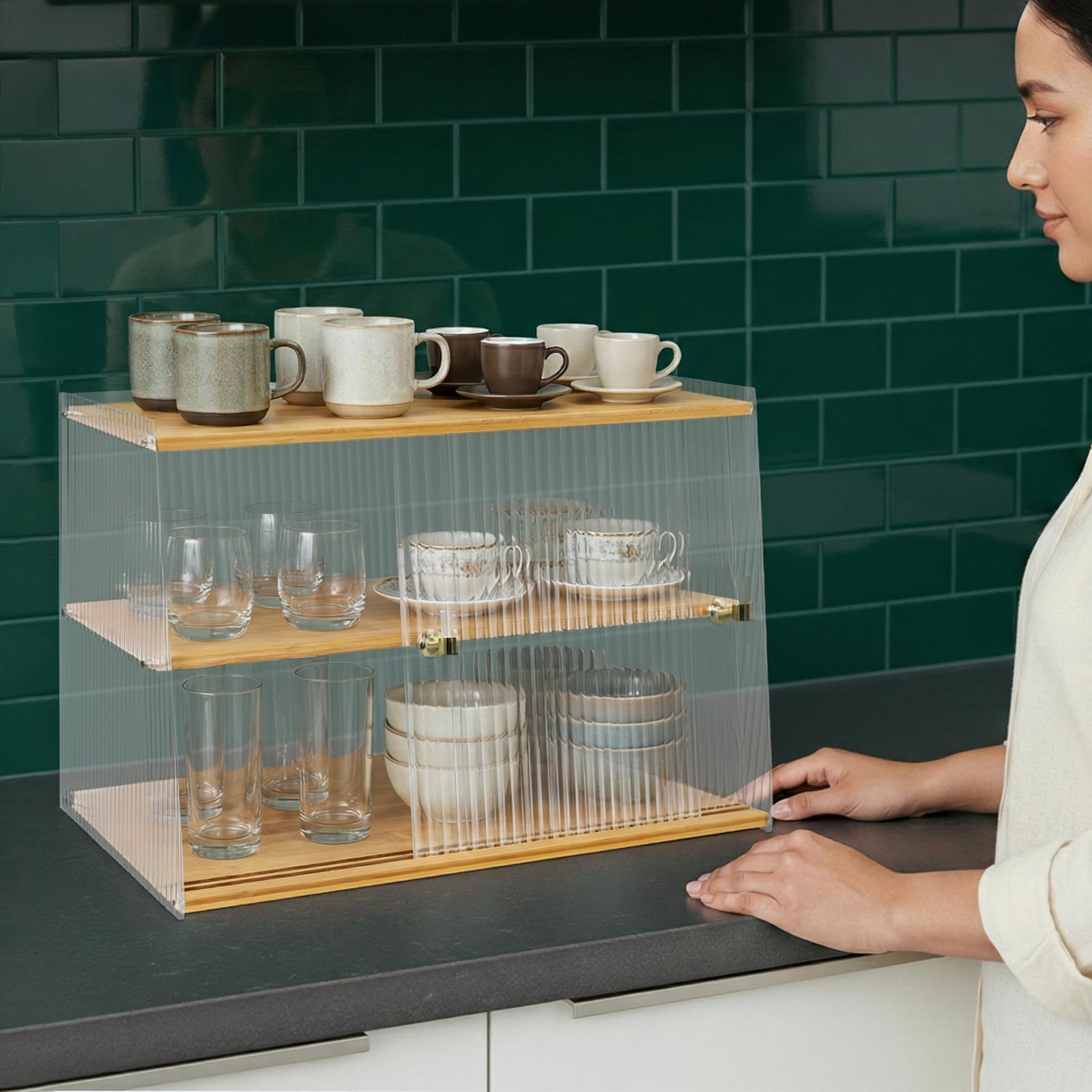 Wood Color Semi-Clear Pantry C - Food Storage In Cabinets recension och pris