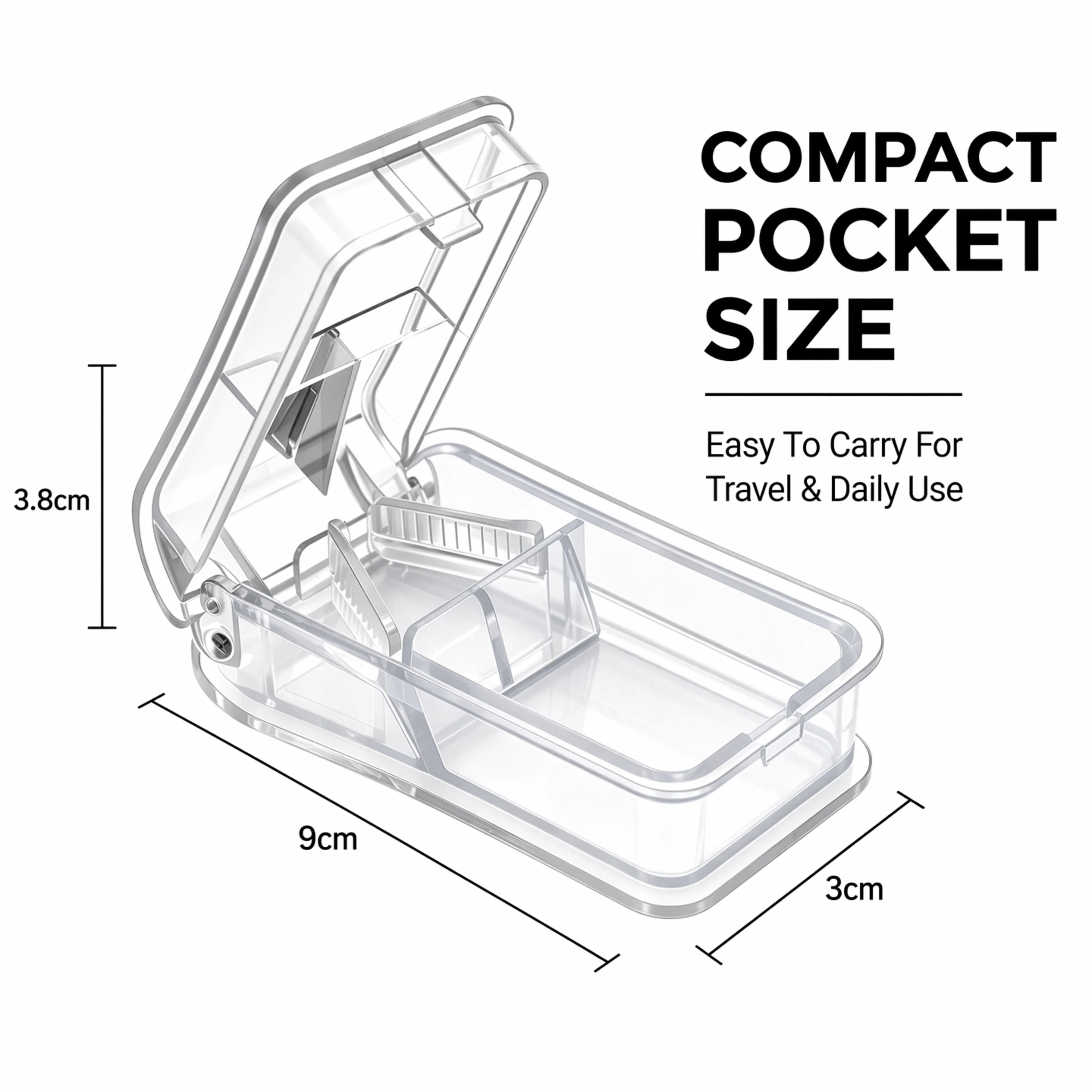 Portable 2 In 1 Pill Splitter  - Food Storage Unit recension och pris