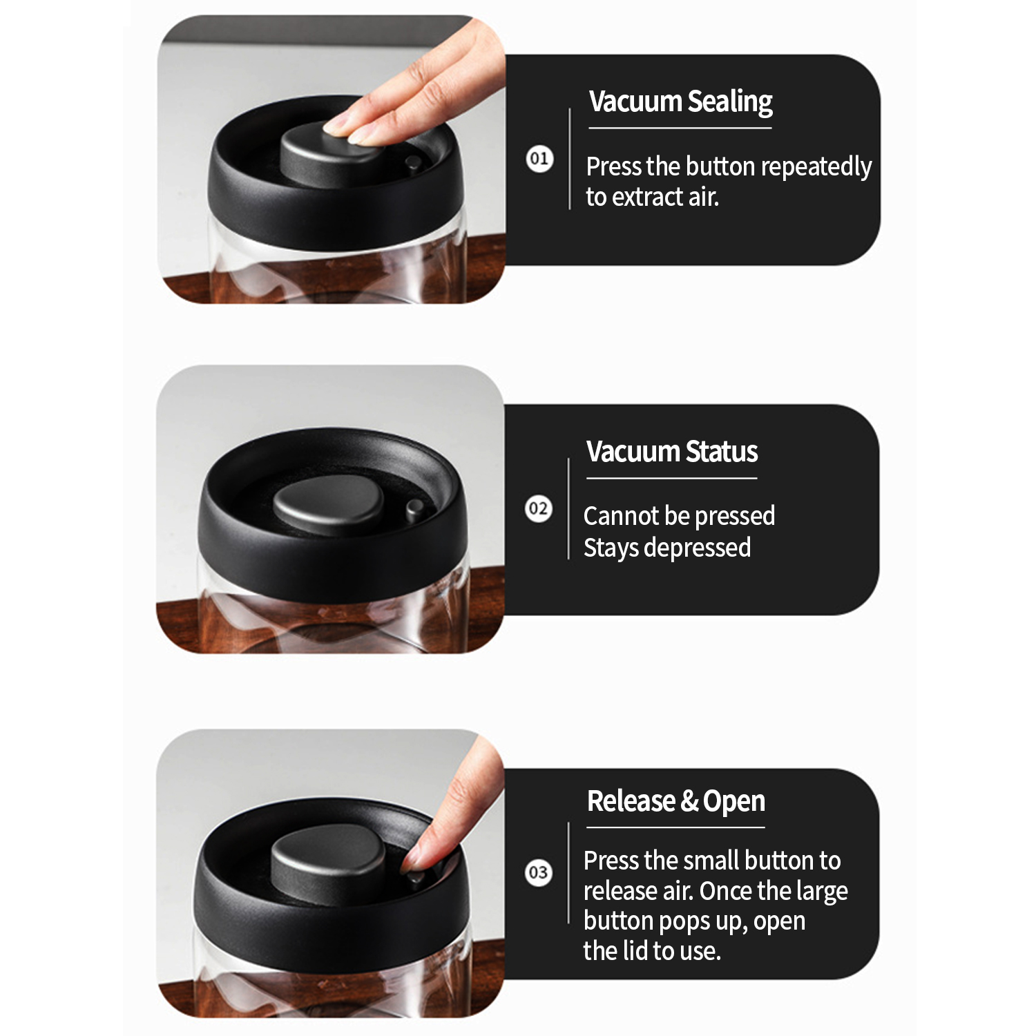 OANKR Vacuum Coffee Canister 5 - Food Storage And Preservation recension och pris