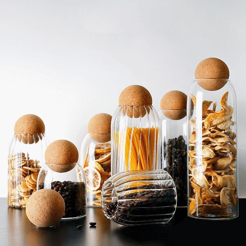 storage glass jar with wooden  - Airtight Cereal Jar recension och pris