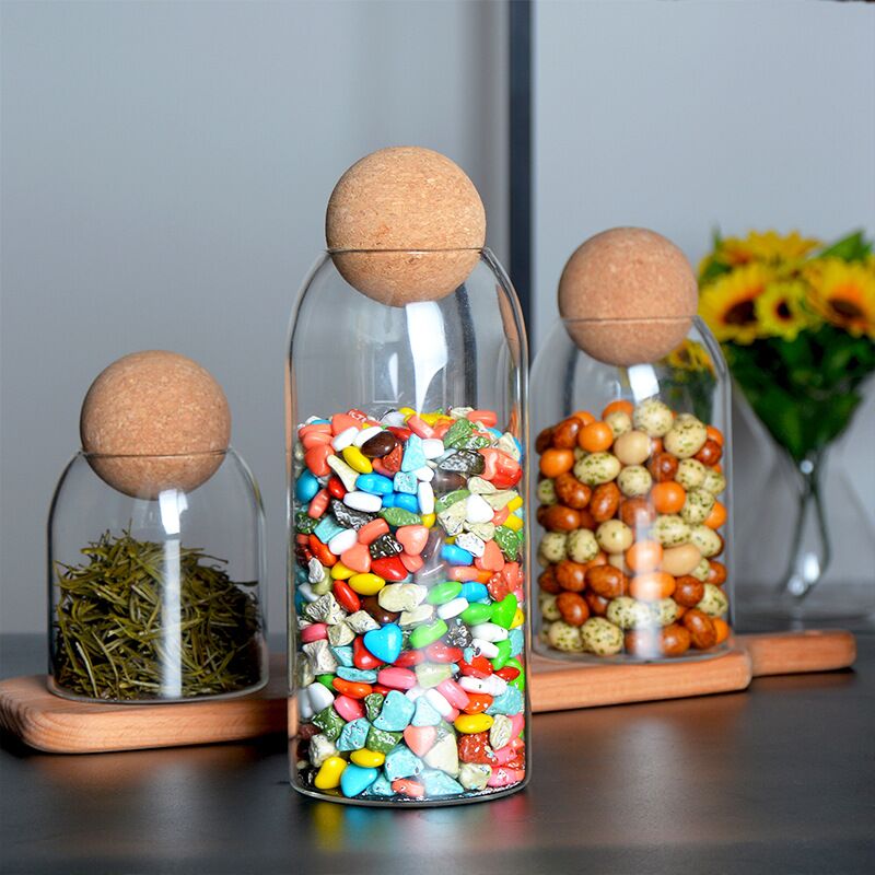 storage glass jar with wooden  - Airtight Cereal Jar recension och pris