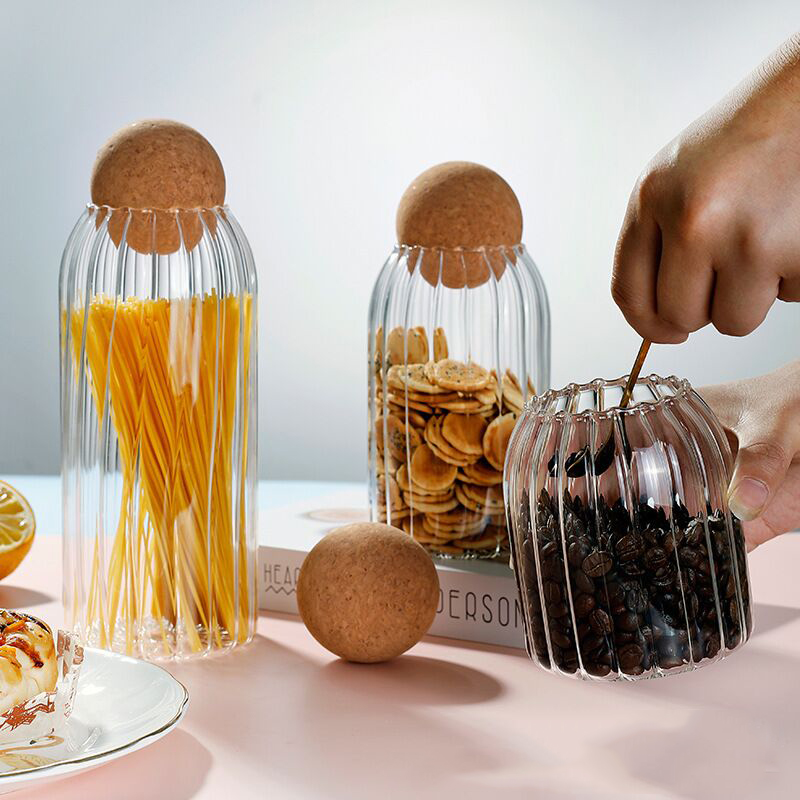 storage glass jar with wooden  - Airtight Cereal Jar recension och pris
