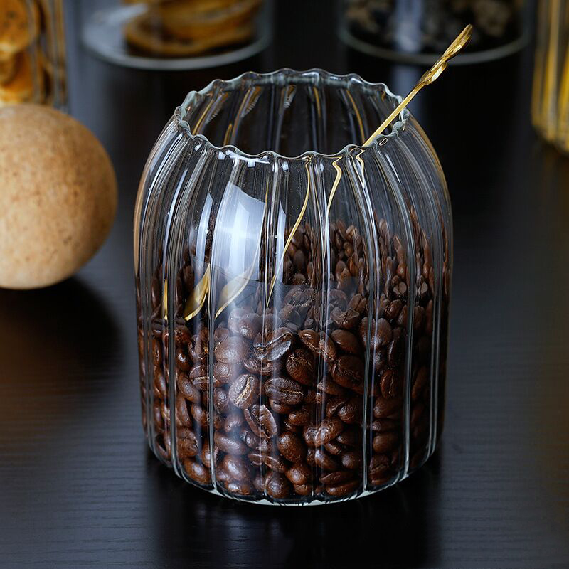 storage glass jar with wooden  - Airtight Cereal Jar recension och pris