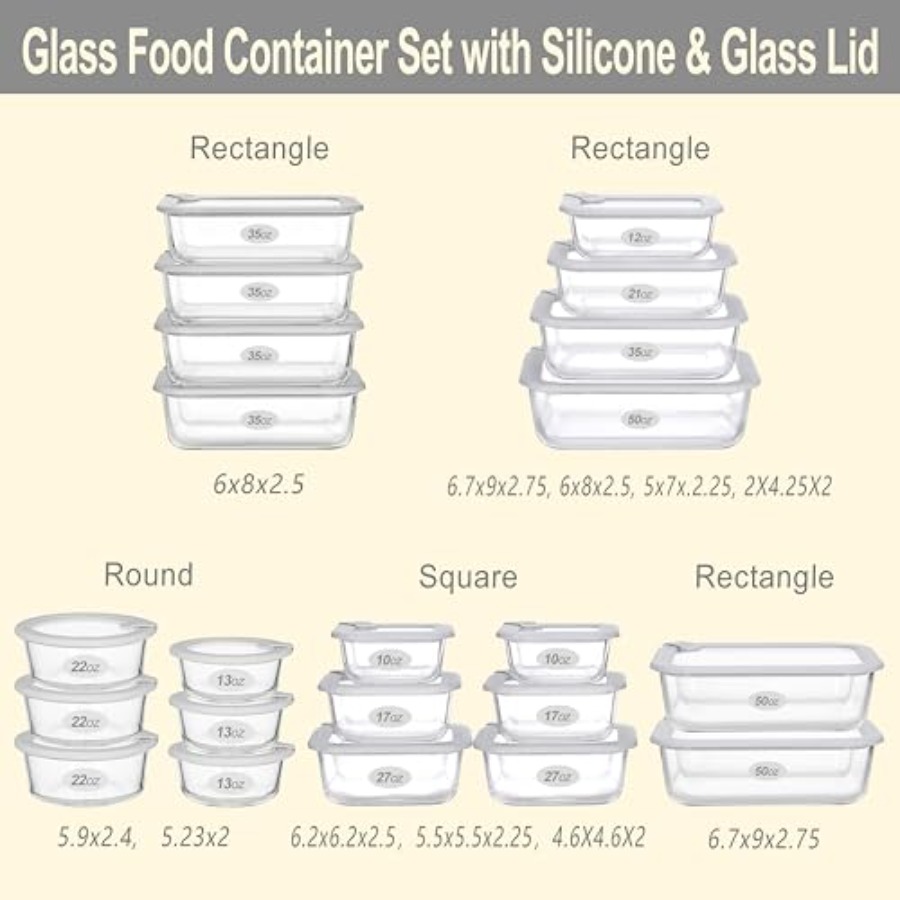 Glass Food Containers with Gla - Food Storage Lidl recension och pris