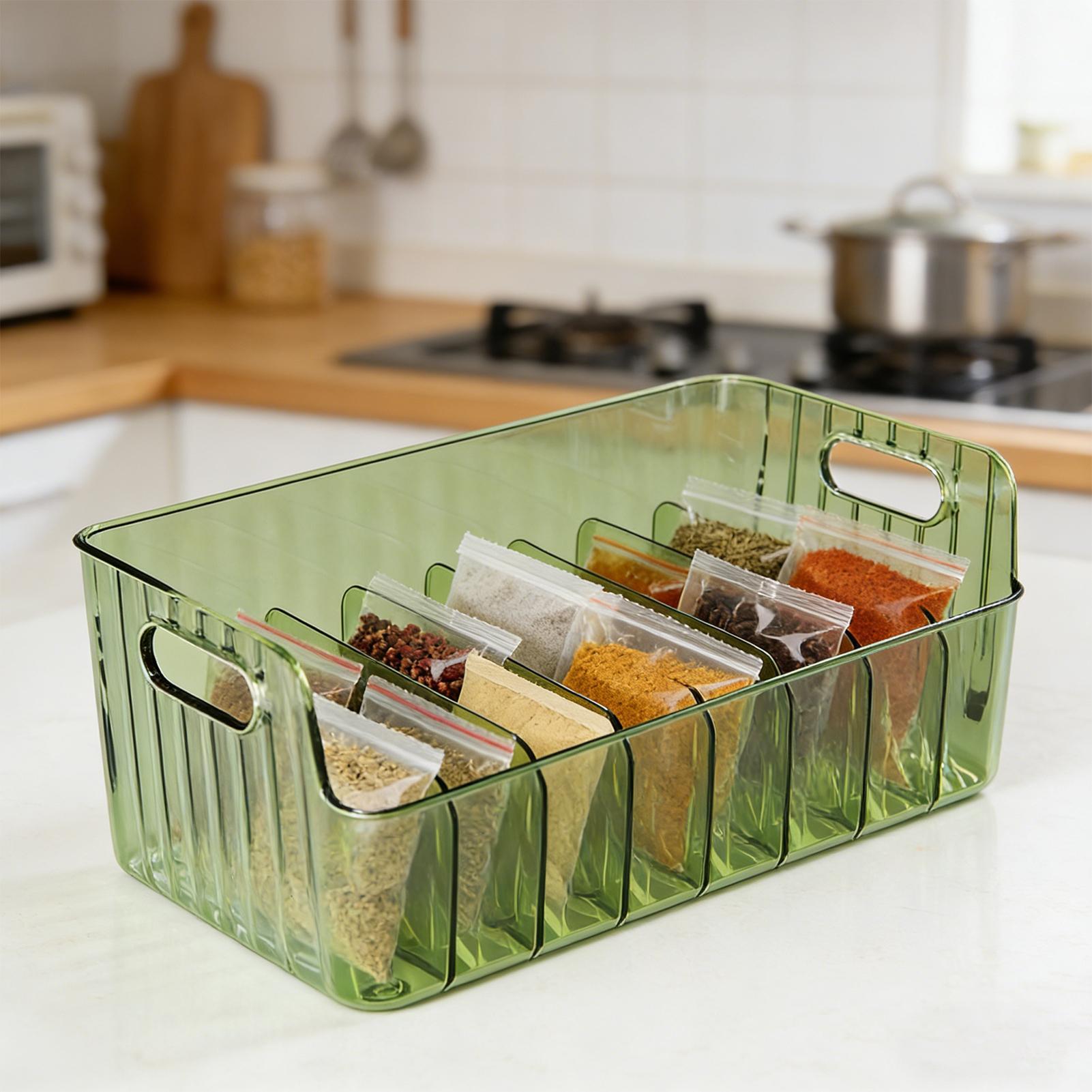 Spices Rack Transparent Divide - Food Storage With Dividers recension och pris