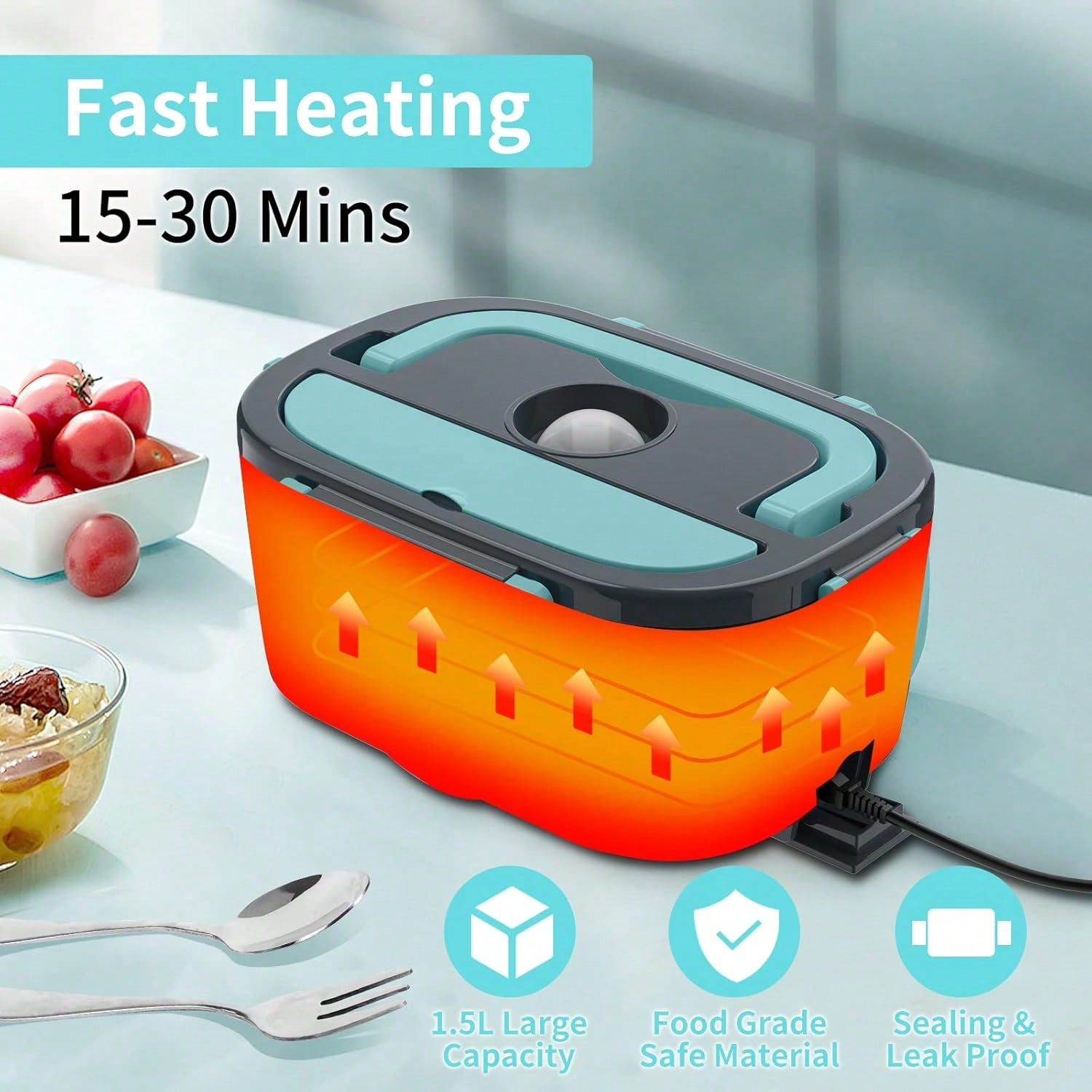 1.5 L 60W Electric Lunch Box F - Food Storage Warmer recension och pris
