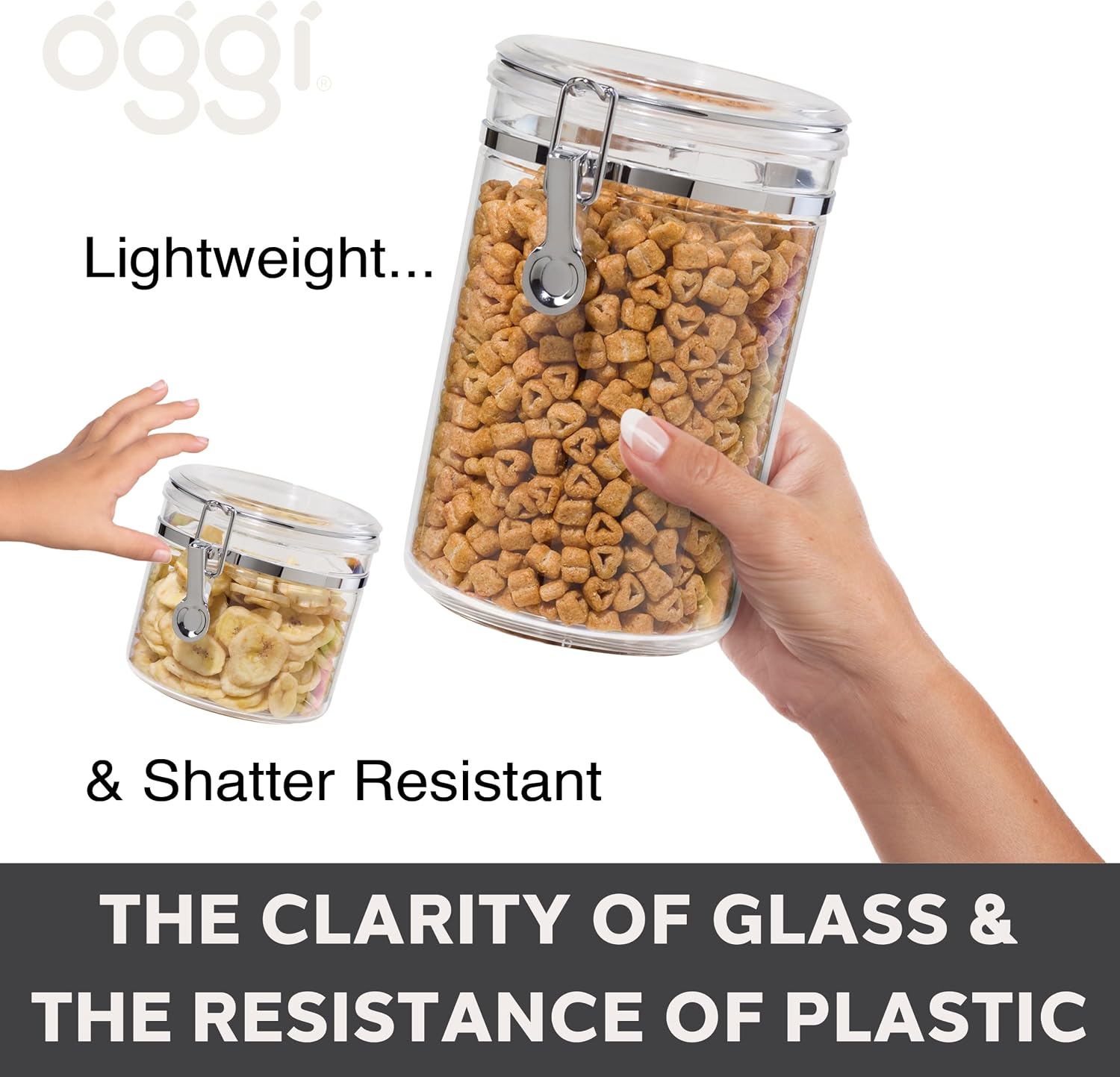 Large Clear Canister with Airt - Food Storage For Pantry recension och pris