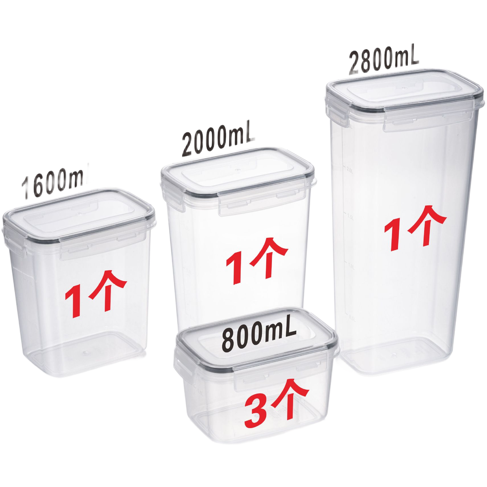 Square Transparent Airtight Fo - Food Storage For Long Term recension och pris