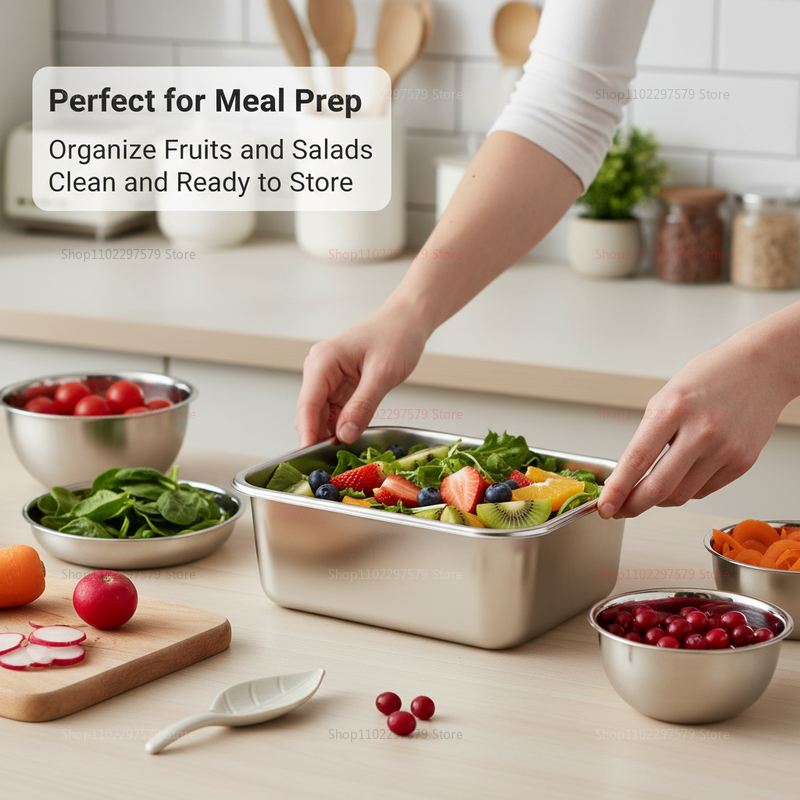 Plate Stainless Steel Food Con - Food Storage And Organizer recension och pris