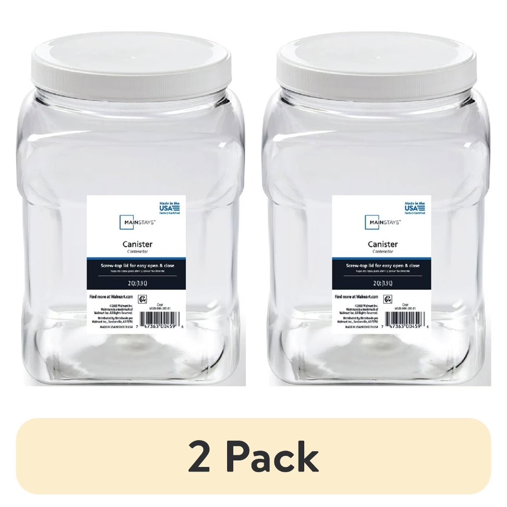 2-Pack Extra Large 4 Quart Cle - Food Storage Jars Plastic recension och pris