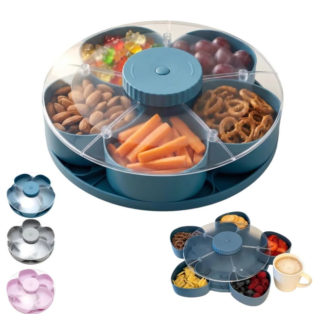 With Lid Rotating Snack Tray M - Food Storage With Dividers recension och pris