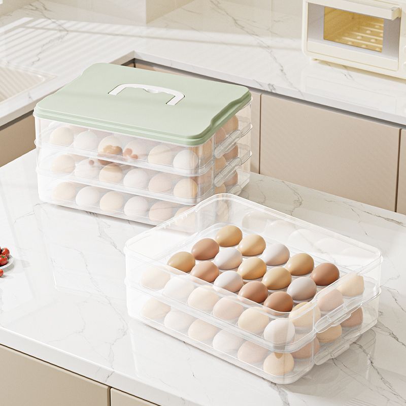 Egg Carton Storage Box with Li - Food Storage With Dividers recension och pris