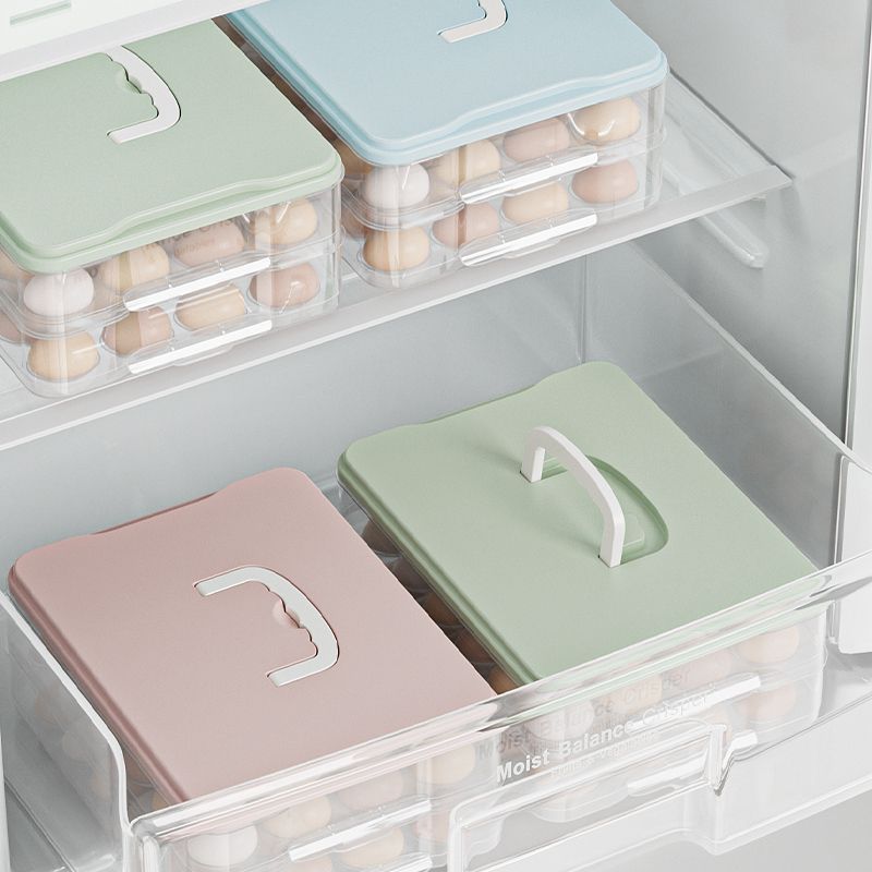 Egg Carton Storage Box with Li - Food Storage With Dividers recension och pris
