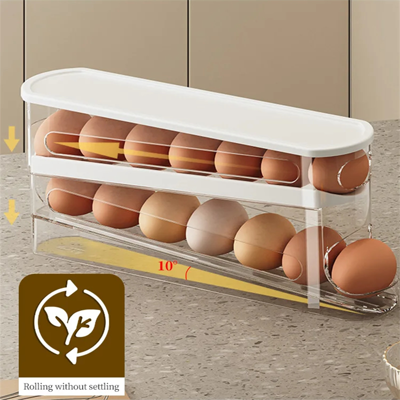 Slide Type Egg Carton Double A - Egg Storage Holder recension och pris
