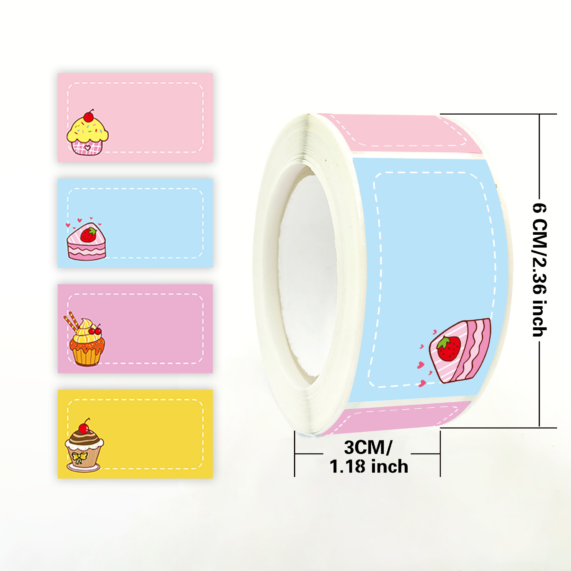 250pcs/roll Cartoon Name Stick - Food Storage Name recension och pris
