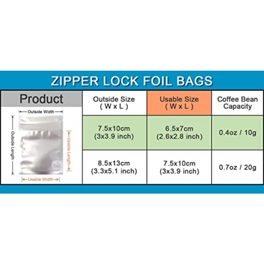 00 Pcs Mylar Bag Food Storage  - Food Storage With Lock recension och pris