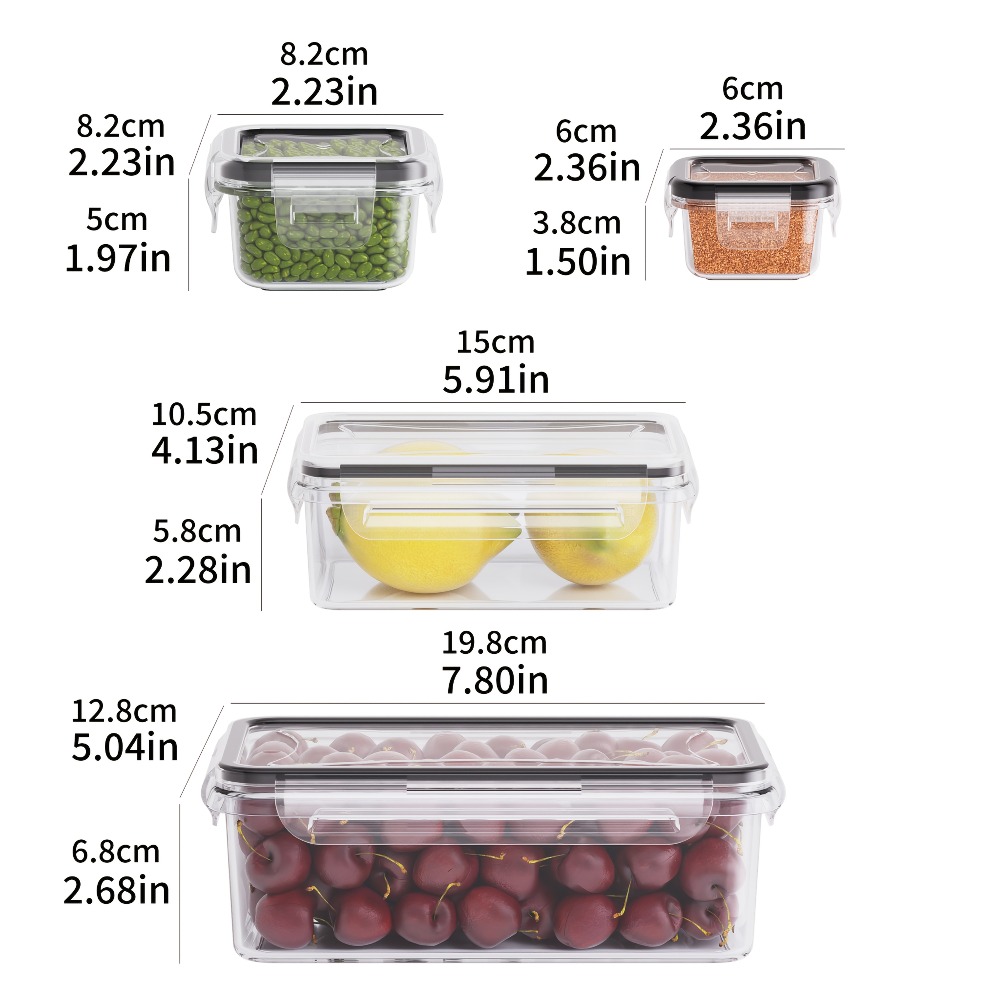 Set BPA-Free Airtight Food Con - Food Storage Jars Plastic recension och pris