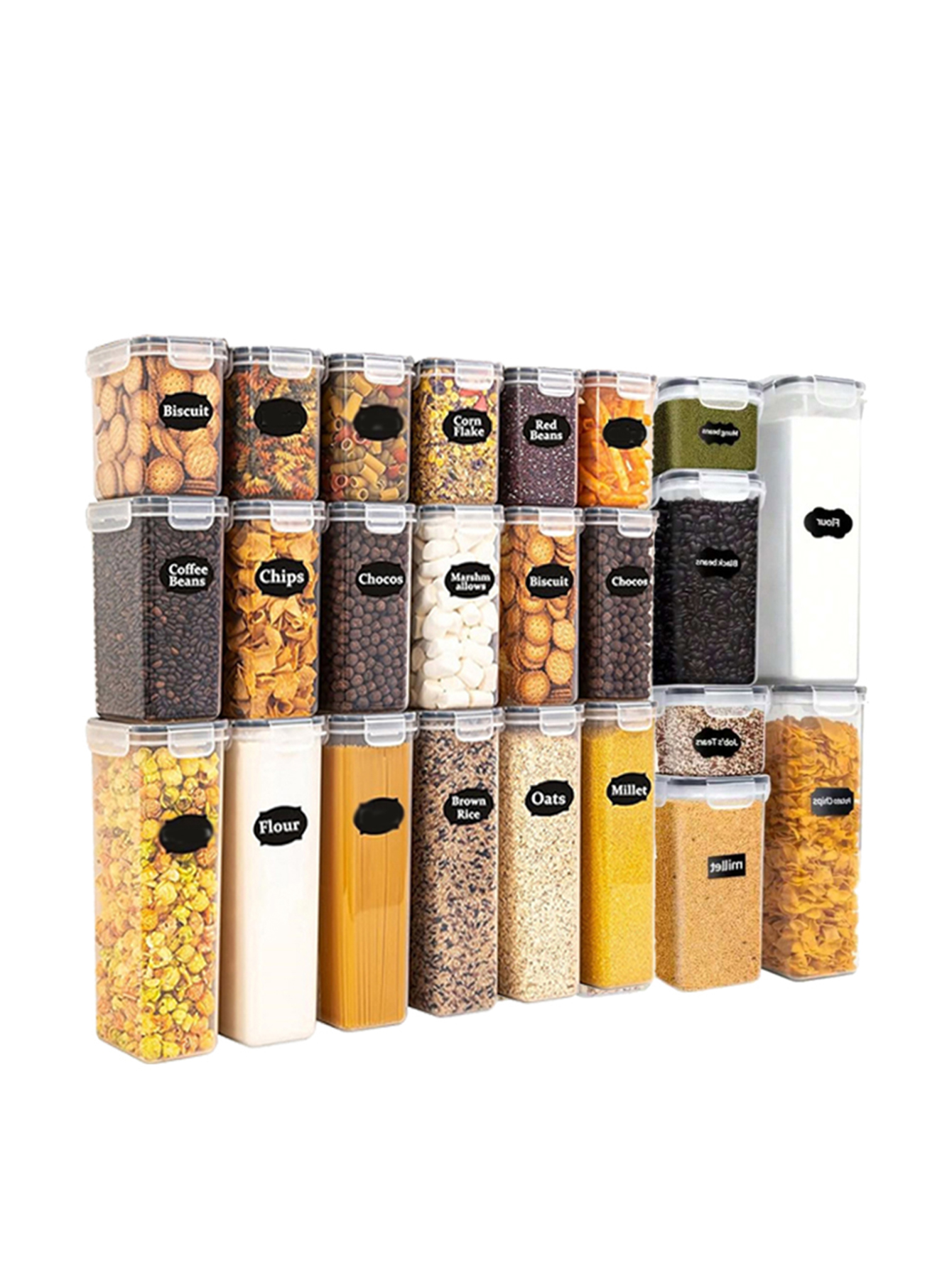 12pcs，Airtight food storage co - Food Storage Jars Plastic recension och pris