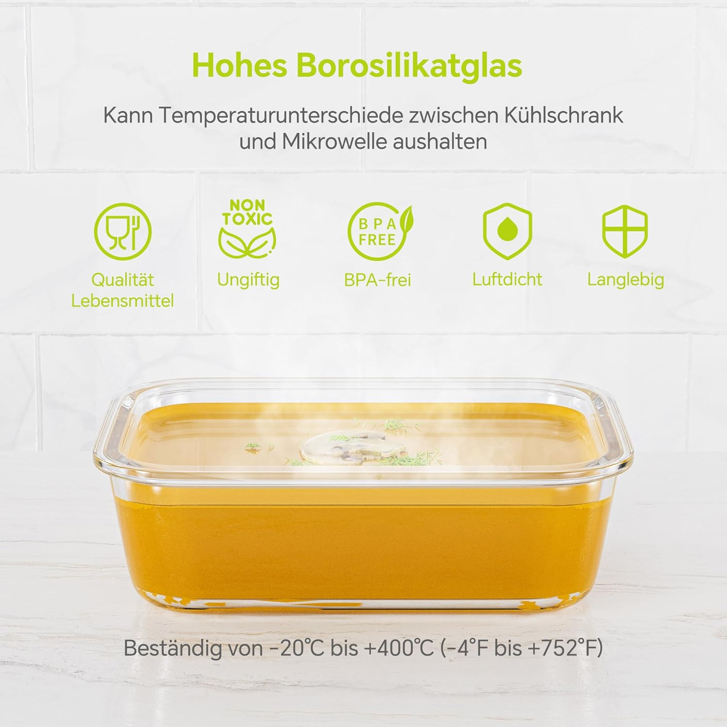 8-Pack Airtight Glass Food Sto - Food Storage And Preservation recension och pris