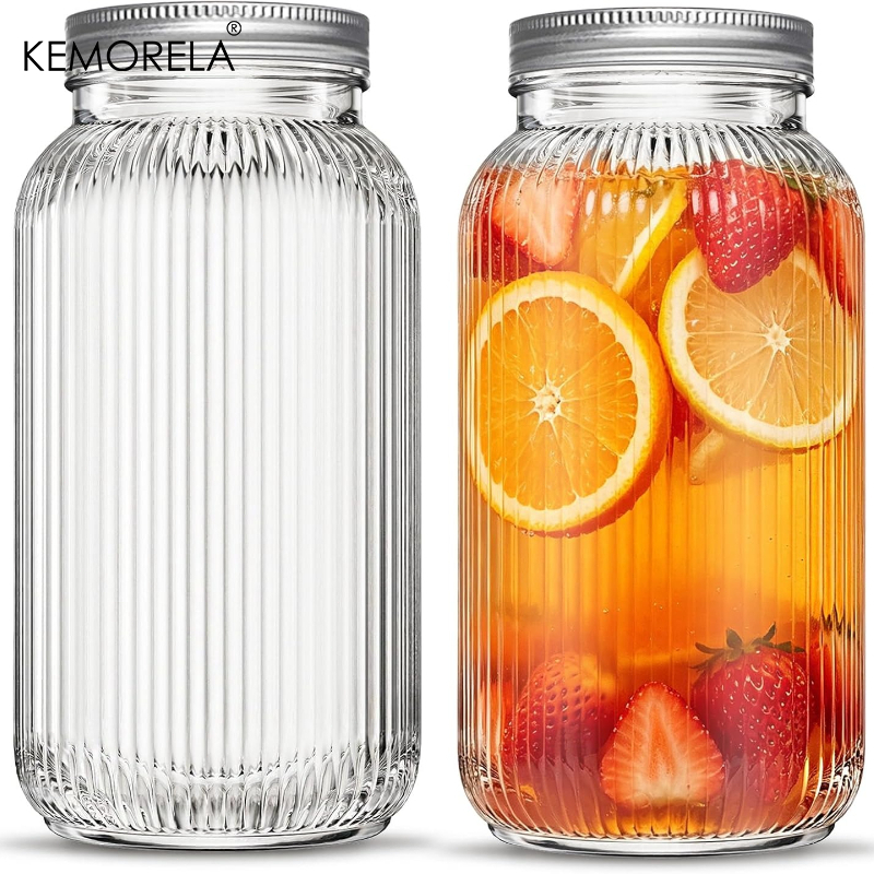 2PCS Wide-Mouth Glass Mason Ja - Food Storage Lidl recension och pris