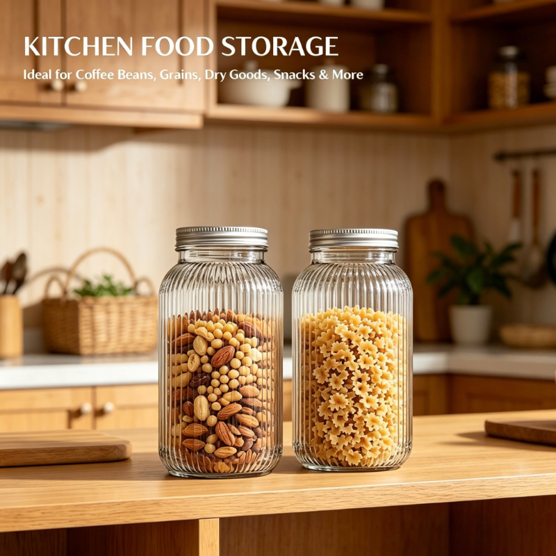 2PCS Wide-Mouth Glass Mason Ja - Food Storage Lidl recension och pris