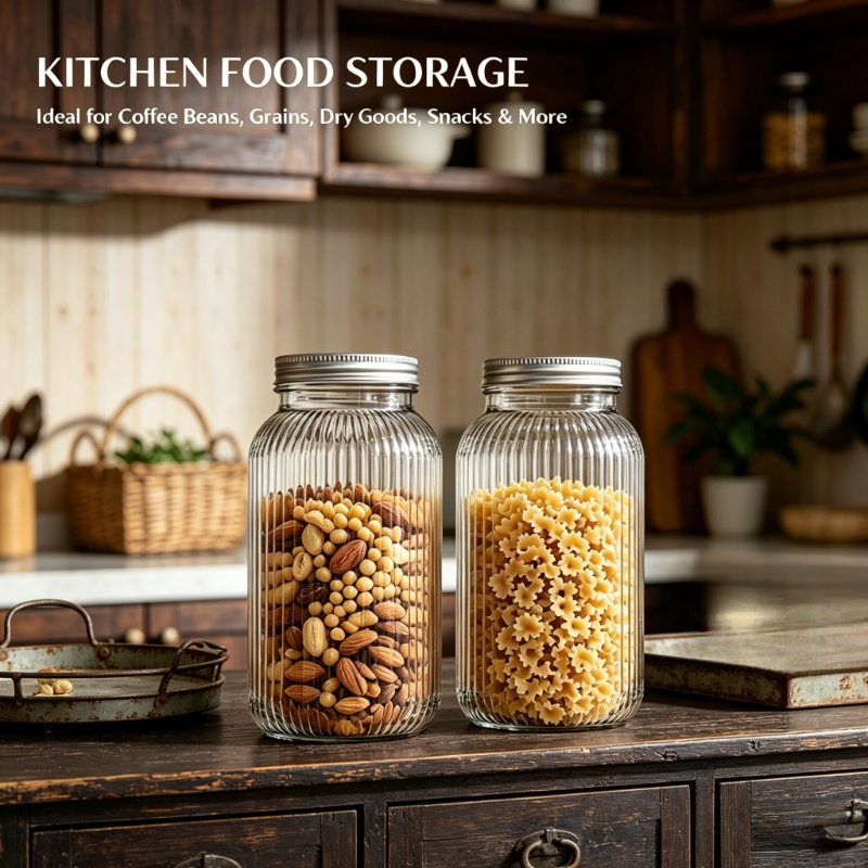 2PCS Wide-Mouth Glass Mason Ja - Food Storage Lidl recension och pris