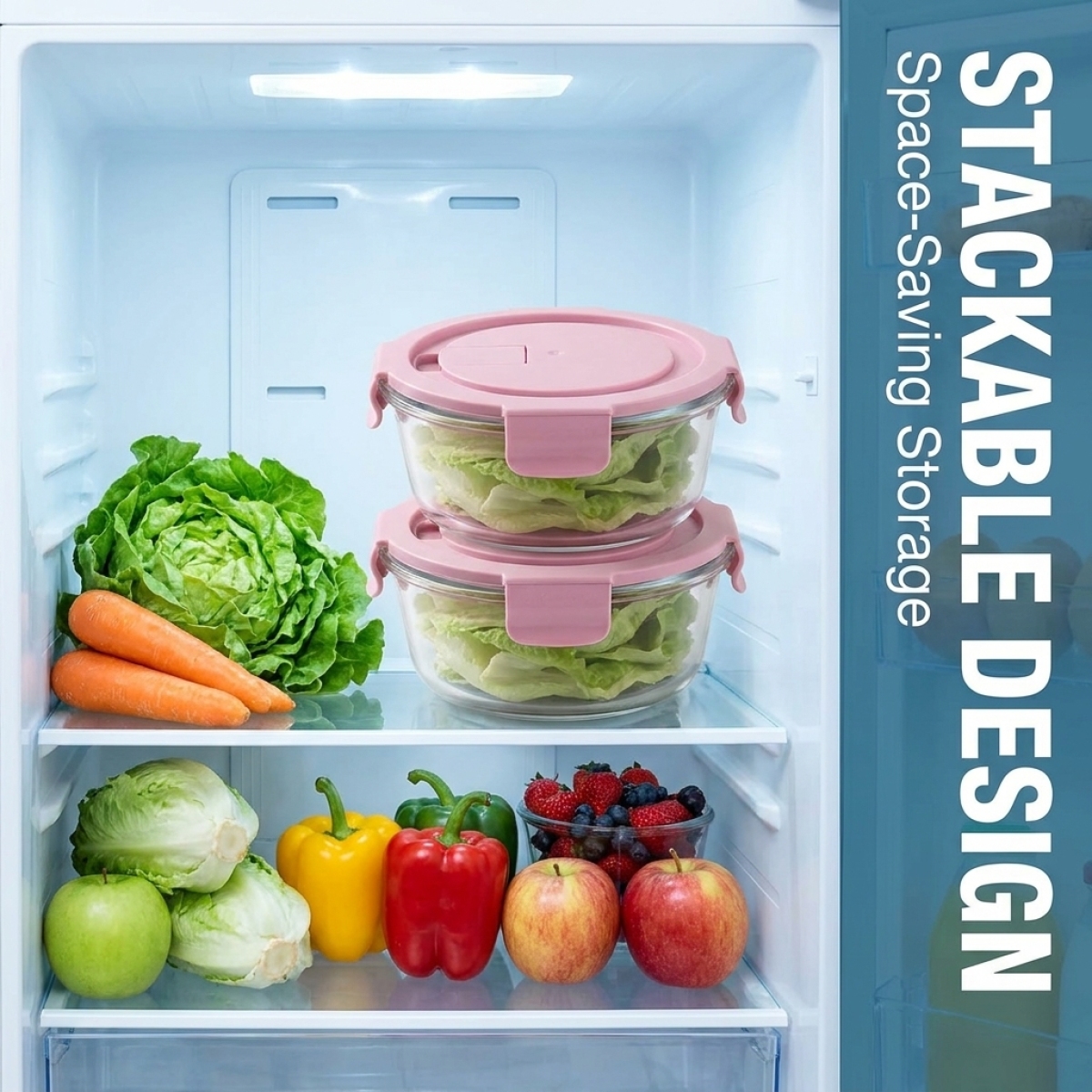 Pink Cartoon Sushi Round Glass - Food Storage With Lock recension och pris
