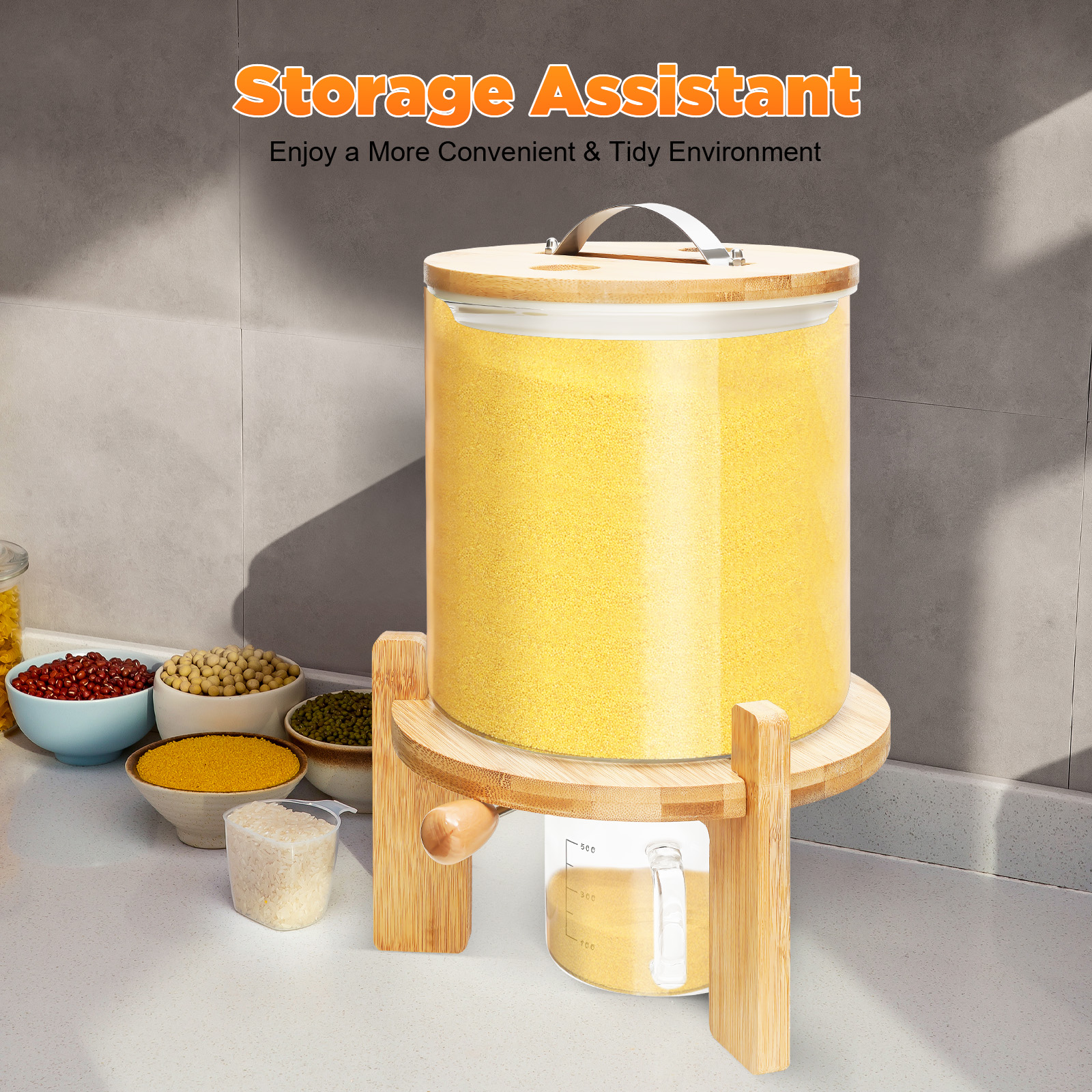 Capacity Airtight Glass Dry Fo - Food Storage Lidl recension och pris