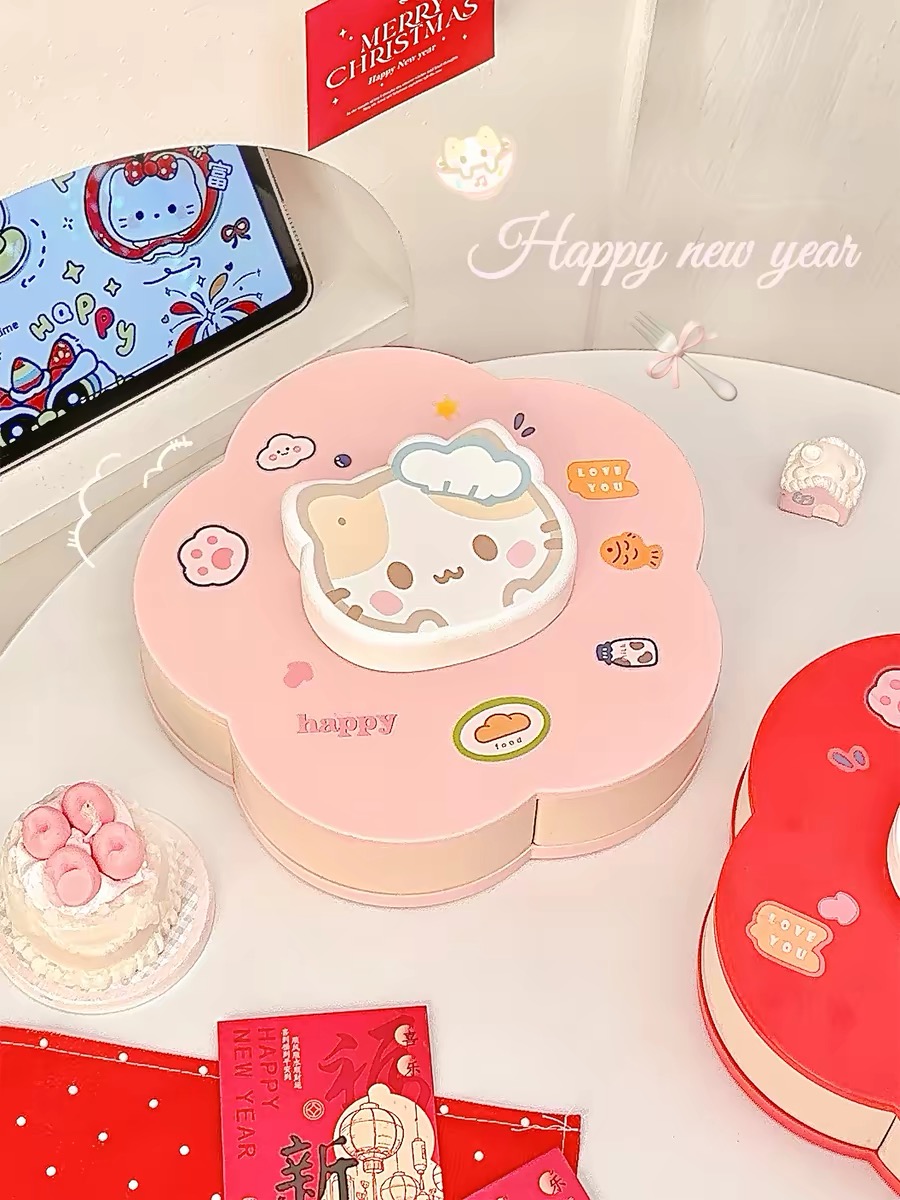 Rotatable Cute Cartoon Divided - Food Storage With Dividers recension och pris
