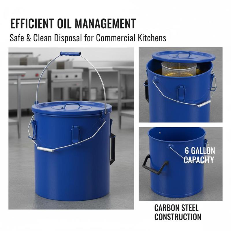 Carbon Steel Oil Storage Pail  - Food Storage With Lock recension och pris