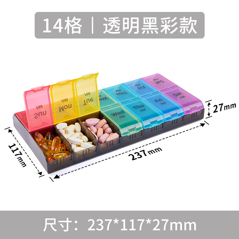 14-Grids Food-Grade PP Medicin - Food Storage Unit recension och pris